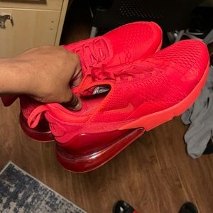 All red AirMac shoes